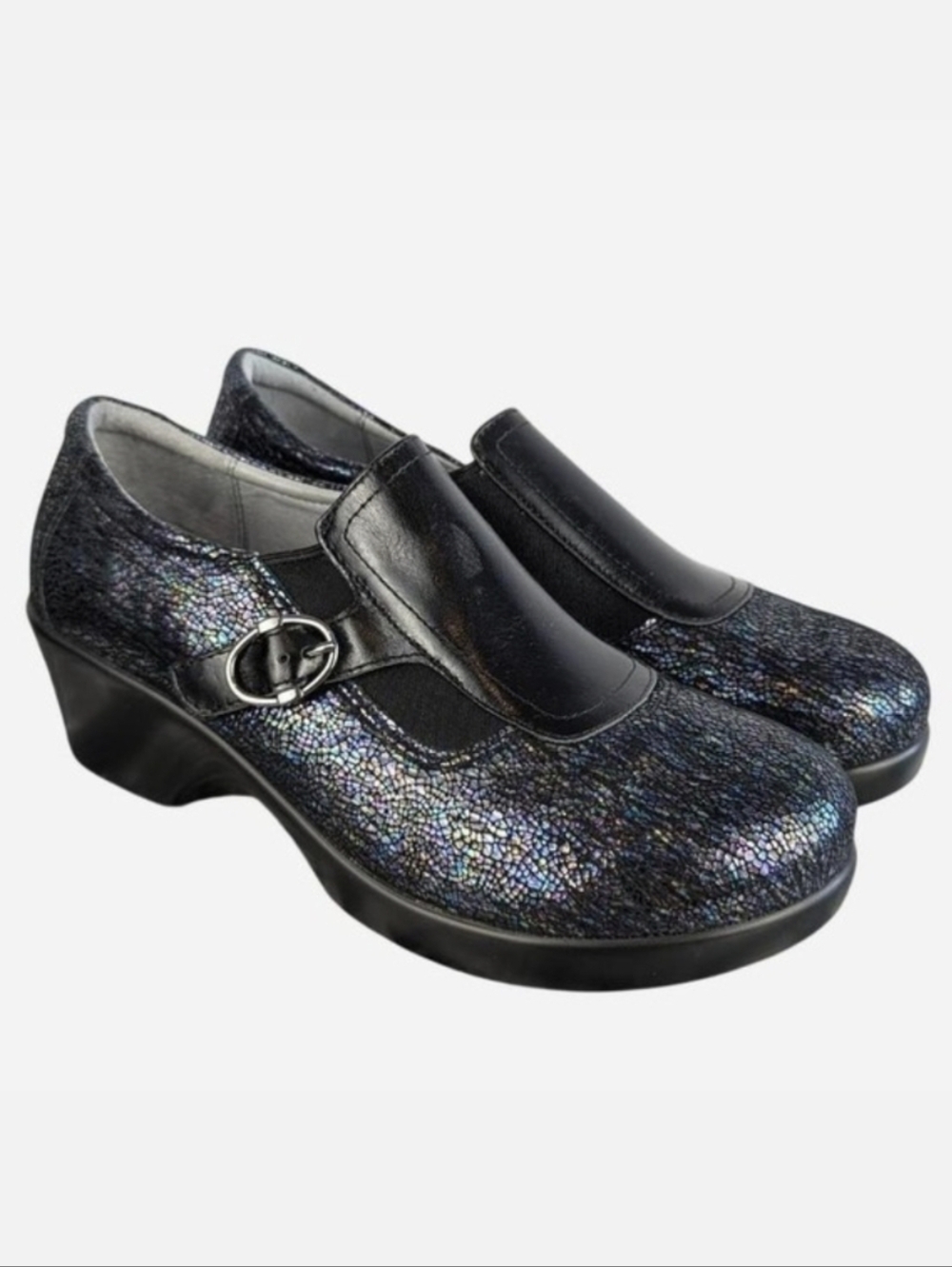 Alegria Enyah Myriad Iridescent Mary Jane Clog Slip Resistant EU 39 US 9